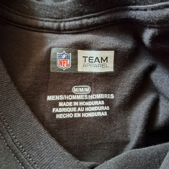 NFL Team apparel GREEN BAY PACKERS long sleeve tshirt lightweight mens MED BLACK - Picture 3 of 4